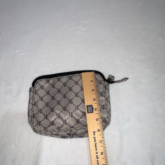 Lauren Ralph Lauren Monogram‎ Pouch Cosmetic Bag Travel Accessory Small - Picture 7 of 8